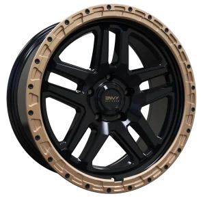 Envy Wheels – FFT-9 – Black – 17″x8″ 26mm – All weather Wheels – FFT9BRB-JEEP17511065126